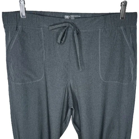 Albion Fit Jetsetters Joggers sz L * Charcoal Gray Jetsetter Jogger Pants - Picture 3 of 7